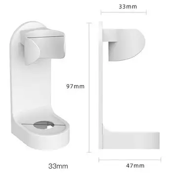 Sort Plast Kreative tandbørsteholder Storage Rack Tilbehør Badeværelse vægmonteret Arrangør I2T5