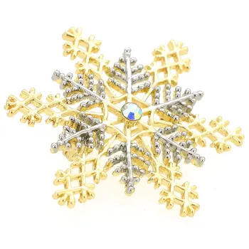 To-tonet Jul Snowflake Pin-Broche Og Vedhæng på 1,75 x 2 inches