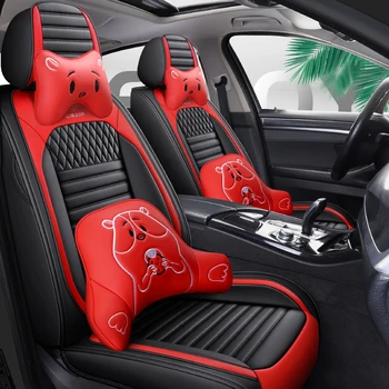 Fuld Dækning Øko-læder auto-sæder dækker PU Læder Bil sædebetræk til mitsubishi montero outlander 3 xl pajero 2 3 4 sport