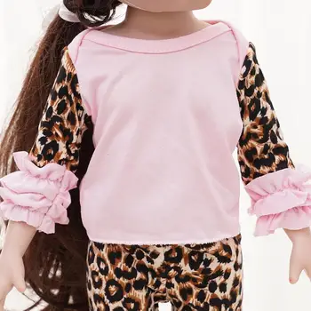 Mode-Leopard-print Tøj Passer Til 18 tommer Dukke Børn Tilbehør Gave P7T0