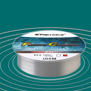 100M Fluorcarbon fiskesnøre 4.13-34.32 Lb Monofil Nylon Carbon Fiber Leder Mainline Stærk fluefiskeri Linje over havet Lystfiskeri