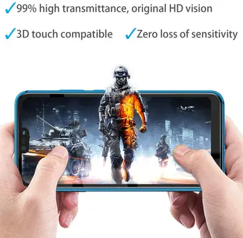 Egnet til Huawei Y7 2019 høj kvalitet og HD-film mobiltelefon tilbehør hærdet glas skærm protektor