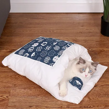Dejlig Flytbare Hund Kat Bed Kat Sovepose Sofaer Mat Vinter Varm Kat Hus Pet Bed Hvalp Kennel Reden Pude Pet Produkter