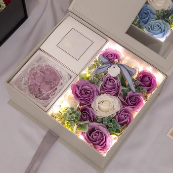 Blomster Max Rose gaveæske Sæbe Blomst gaveæske Lys String Gave Til Valentine ' S Dag-Året For Mp-Box Dekoration
