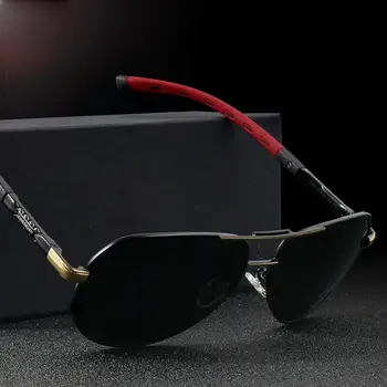 AORON Klassiske Luftfart Polariserede Solbriller til Mænd Stel af Metal Pilot solbriller Linse Coating Uv400 Anti-refleks Kørsel Briller