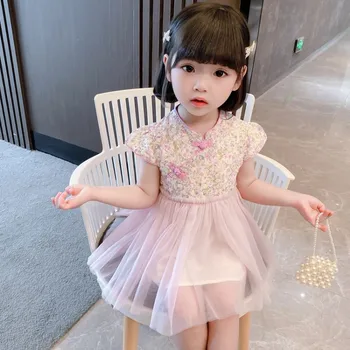 Børns Tøj, Piger Kjoler Piger, Tøj Kids Sommer Prinsesse Baby2021 Nye Kinesiske Stil Bryllup