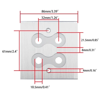Q81F Gud/rhodineret Bindende Indlæg i Kobber Anti-Korrosion Væggen Plade i Aluminium Legering med Wire Tegning Proces