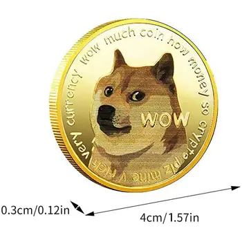 Kreative Dogecoin Souvenir-Forgyldt Bitcoin Mønt Collectible Stor Gave Lidt Mønt Samling Af Kunst Fysiske Erindringsmønt