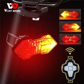 Wireless Remote Turn-Signal Cykel Lys MTB Retning Indikator Smart LED-Bike Baglygte USB-Genopladelige Cykling baglygte