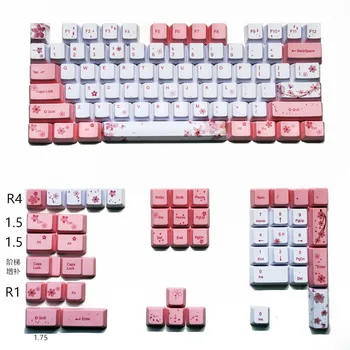 Cherry Blossom PBT-Tasterne Personlighed Hot Sublimation-Tasten Cap for Mekanisk Tastatur Amilo Filco GK61 GH60 OEM Profle