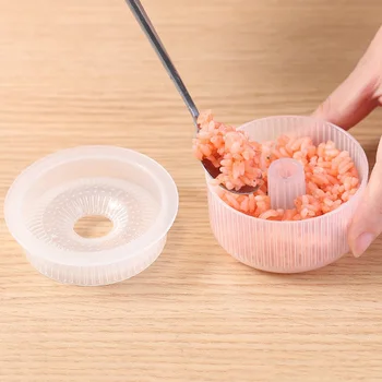 Doughnut Form Onigiri Form af Plast, Ikke-Stick Sushi Kaffefaciliteter Set DIY Let Ris Bold Tryk på Formen Tang Gør Kit Køkken Tilbehør