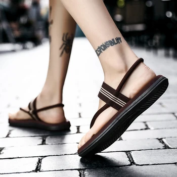 Mænds Mode Nye Sandaler Trendy Casual Fold-resistente Tøfler Sommer, Strand Lejligheder, Offentlig, Non-slip modstandsdygtig over for Slid