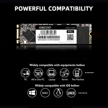 OSCOO ON800 MLC 2246XT M. 2 NGFF SATA3 SSD Høj Hastighed 6Gb/S M. 2 128GB SSD/256GB/512 GB Solid State-Drev Harddisk Til Bærbar