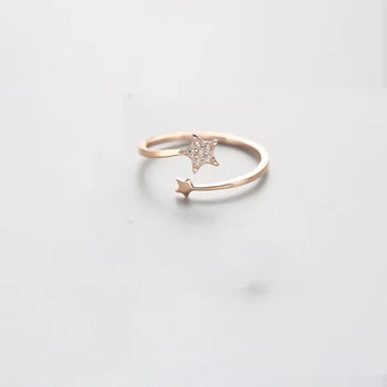 INZATT Trendy Stjernede Zircon Ring 925 Sterling Sølv Hale finger Ring, Guld, Rose Guld Farve For Kvinder Mode Smykker Gave