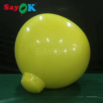 1.5 m(5 ft) PVC halvdelen hot air balloon oppustelig hængende gul ballon for baby shower fest/kids fødselsdag/børnehave/event/show