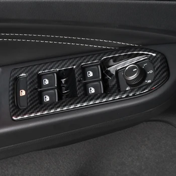 Bil Carbon Fiber vinduesglas Lift-Knappen Trim Skifte Cover Døren Armlæn Panel Sticker-Golf 8 MK8 2020 2021