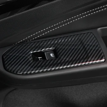 Bil Carbon Fiber vinduesglas Lift-Knappen Trim Skifte Cover Døren Armlæn Panel Sticker-Golf 8 MK8 2020 2021