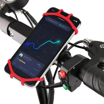 Mobiltelefon Holder Silikone Stødsikkert Beslag 360 Graders Rotation for bike Cykel Motorcykel soporte celular para auto H-bedste