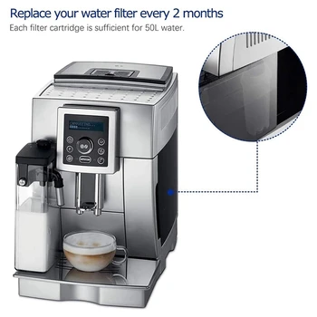 For Delonghi Og Kaffefaciliteter Filter til Delonghi DLSC002 Kaffemaskine Filter med aktivt Kul, som Skyllemiddel
