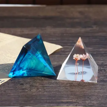 1 sæt Kasse Pyramide Runde Kugle Silicone Crystal Epoxy Skimmel Vedhæng Støbeform, DIY Kunsthåndværk, smykkefremstilling Værktøjer