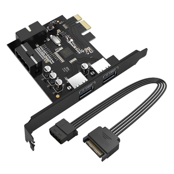 ORICO USB 3.0 PCI-E Expansion Card Adapter PCI-E USB 3.0 HUB Controller-adapterkortet med 15 bens Strømforsyning PCI-E Extender-Kort