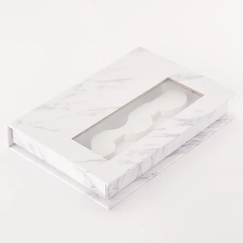 10/Pack Engros 3pairs Lash Bog Emballage Øjenvipper Box Pakke 25mm Mink Øjenvipper Marble Grey Opbevaring Tilfælde, Makeup-Leverandører