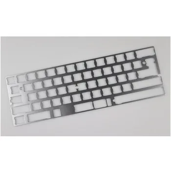 60% Aluminium Mekanisk Tastatur Plade Støtte til GK64 DZ60 GH60 CNC Støtte Split Mellemrum Mellemrum,Sølv