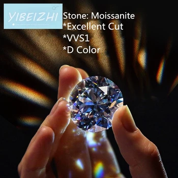 Den Nye Hot Salg 925 Sterling Sølv Fine Moissanite Ring Fremragende Skære Passere Diamant Test D Farve 0.1 ct D Moissanite Sten Ringe
