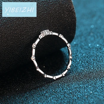 Den Nye Hot Salg 925 Sterling Sølv Fine Moissanite Ring Fremragende Skære Passere Diamant Test D Farve 0.1 ct D Moissanite Sten Ringe
