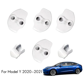 For Tesla Model 3 Model Y Dør Lås Dækslet Protector Låse Døren Prop Dækker Sæt af 6 Indvendigt Tilbehør