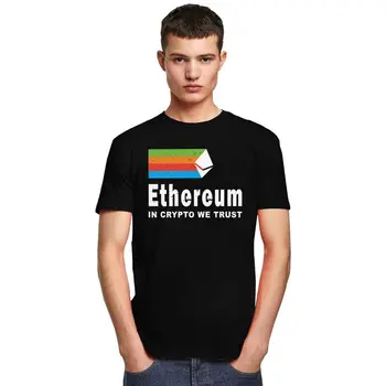 Ethereum Stribe Ins Crypto Vi har Tillid T-Shirt Mænd Blød Bomulds T-shirt Fritid Tee kortærmede Nørd Crypto Cryptocurrency Tshirt