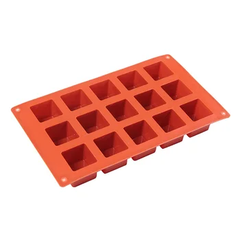 Nye 15 Hulrum Cube Kvadratisk Form Silikone Formen for Kage Udsmykning Værktøjer DIY Dessert Kage Forme Til Køkken Bagning