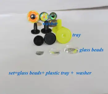 100pcs Hot handscraft øjne tomme skuffe 14 mm 17 mm 22 mm rund form skuffe+ glas perler for BJD plys hæklet dukke resultater-