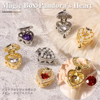 Manicure smykker kærlighed moonlight treasure box DIY luksus forgyldt zircon Søm charms dekoration rhinestones 3d