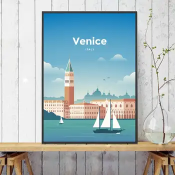 Rejser Til Venedig Lærred Væg Kunst Udskriver Og Moderne Plakat Væg Billeder Stue Indretning