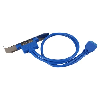 50cm 20 Pin Header-Kabel til USB 3.0 Type A hun PCI-Beslaget
