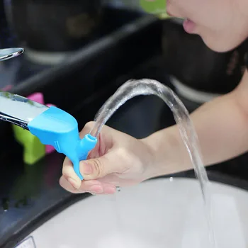 3 Farver Hane Extender Høj Elastisk Silikone Vandhanen Udvidelse Af Badeværelse Vask Tilbehør Køkken Praktisk Baby Vask