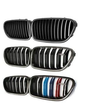 Racing Grill-to-line tre-farve carbon fiber lyse sort mat sort luftindtag gitter, Passer Til BMW 4-Serien F32F33F36M3M4