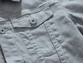 Koreanske af Cool denim version jakke mode mænds slank langærmet denim frakke mænd grå vasket jeans