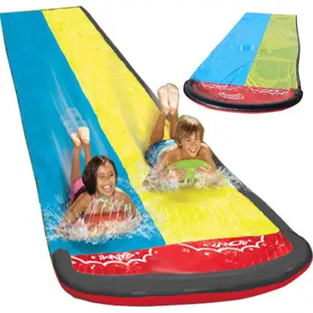 Børn Water Slide Haven Racing Dobbelt Water Slide Sommeren Toy Udendørs Forsyninger Sprøjte Vand Toy Slide Splash Pool Park