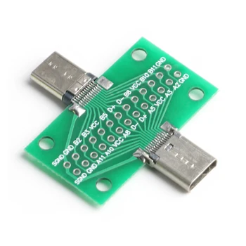 24P USB 3.1 Type-C Mandlige Kvindelige Test PCB Board Adapter 2.54 mm-Stik Stik Til Data Overførsel