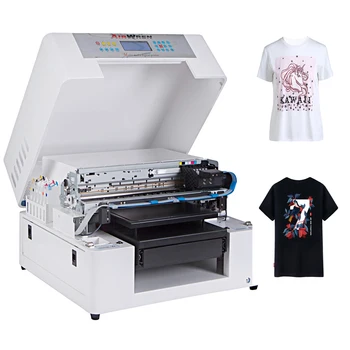 A3 Størrelse 1440DPI Industrielle DTG Brugerdefineret T-shirt Tøjet Flatbed Printer, trykmaskine