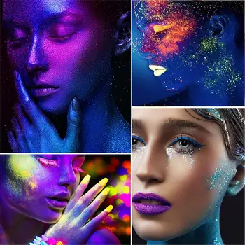 24 Farver Mat Pailletter Fluorescerende Eye Shadow Palette Makeup Kosmetik Forsyninger