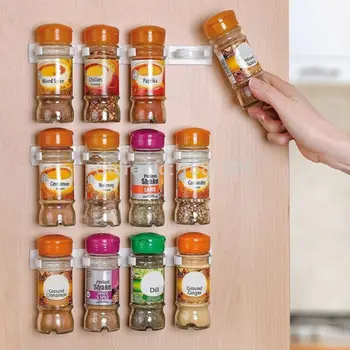 20 Klip Køkken Spice Griber Strip Jar Rack Storage Indehaveren Vægskab Døren
