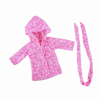 Født Nye Baby Doll Tøj Tilbehør Passer til 18 tommer 43 cm Pink Blå Morgenkåbe Passer Til Baby Fødselsdag Gave