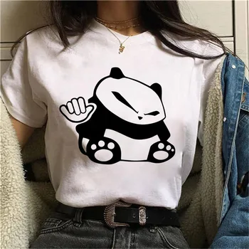 Søde panda T-Shirt Harajuku Tøj Kvindelige Korte Ærmer Kvinder Ullzang Kawaii Tegnefilm Tshirt Dame 90'erne Grafiske Tees Top