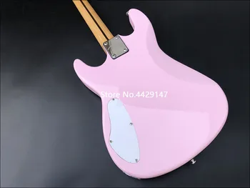 F Hul ST El-Guitar, Basswood Body Ahorn Gribebræt Chrome Hardware Pink Farve, God Kvalitet