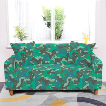 Geometriske Camouflage Snit Sofa Dækning For Stue Elastisk, Non-slip Kombination Sofaen Slipcover Universal 1/2/3/4 Sæde