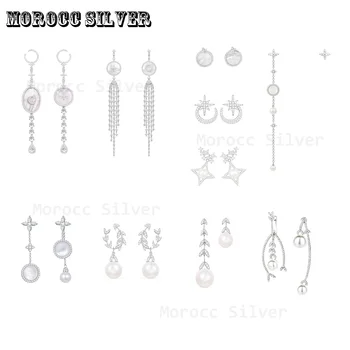 S925 Sølv Smykker 1:1 Kopi, Udsøgt Meteorit Øreringe, Fritillaria stjerneformede Luksus Smykker, Kvinders Gaver