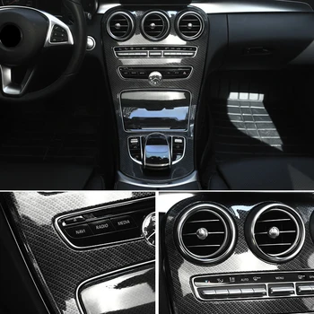 Central Kontrol dekoration, Klistermærke Til-18 Mercedes Benz C-Klasse W205 GLC X253 Vand Cup Opbevaring panel trim auto Tilbehør